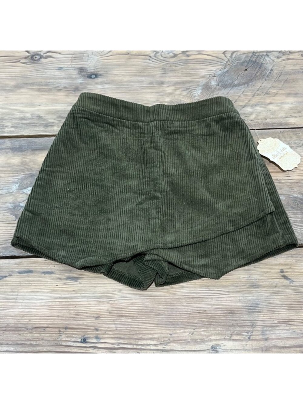 Altar'd State Coruroy Wrap Skort Womens XS Olive Green